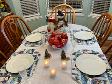 Load image into Gallery viewer, Swirling Snowmen Placemat Sets
