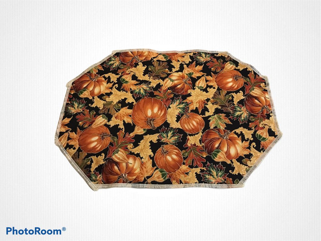 Pumpkins and Fall Leaves Placemat Sets