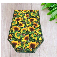 Load image into Gallery viewer, Sunflowers with dark green background Table Runners
